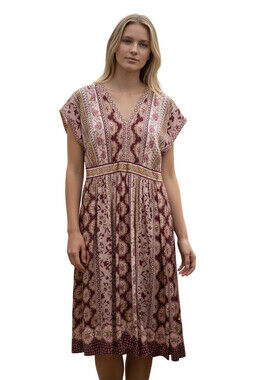 Gal Meets Glam Liza Floral Midi Dress Size 10 Lined Boho